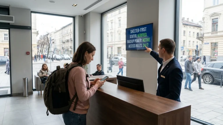 Shelter-First Hotel Booking in Ukraine 2026: How to Verify Basements, Access Rules, and Backup Power